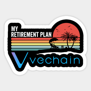 Vintage Vechain VET Coin My Retirement Plan Crypto Token Cryptocurrency Wallet Birthday Gift For Men Women Sticker